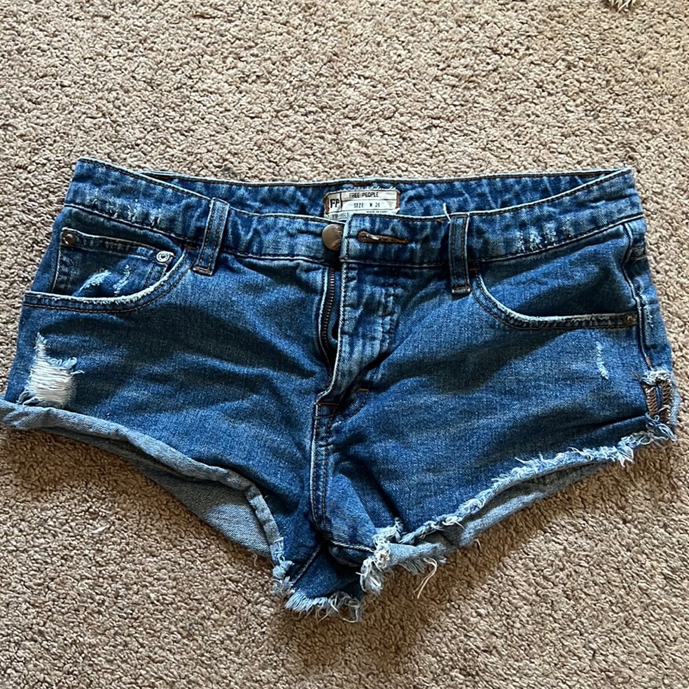 Free people denim shorts